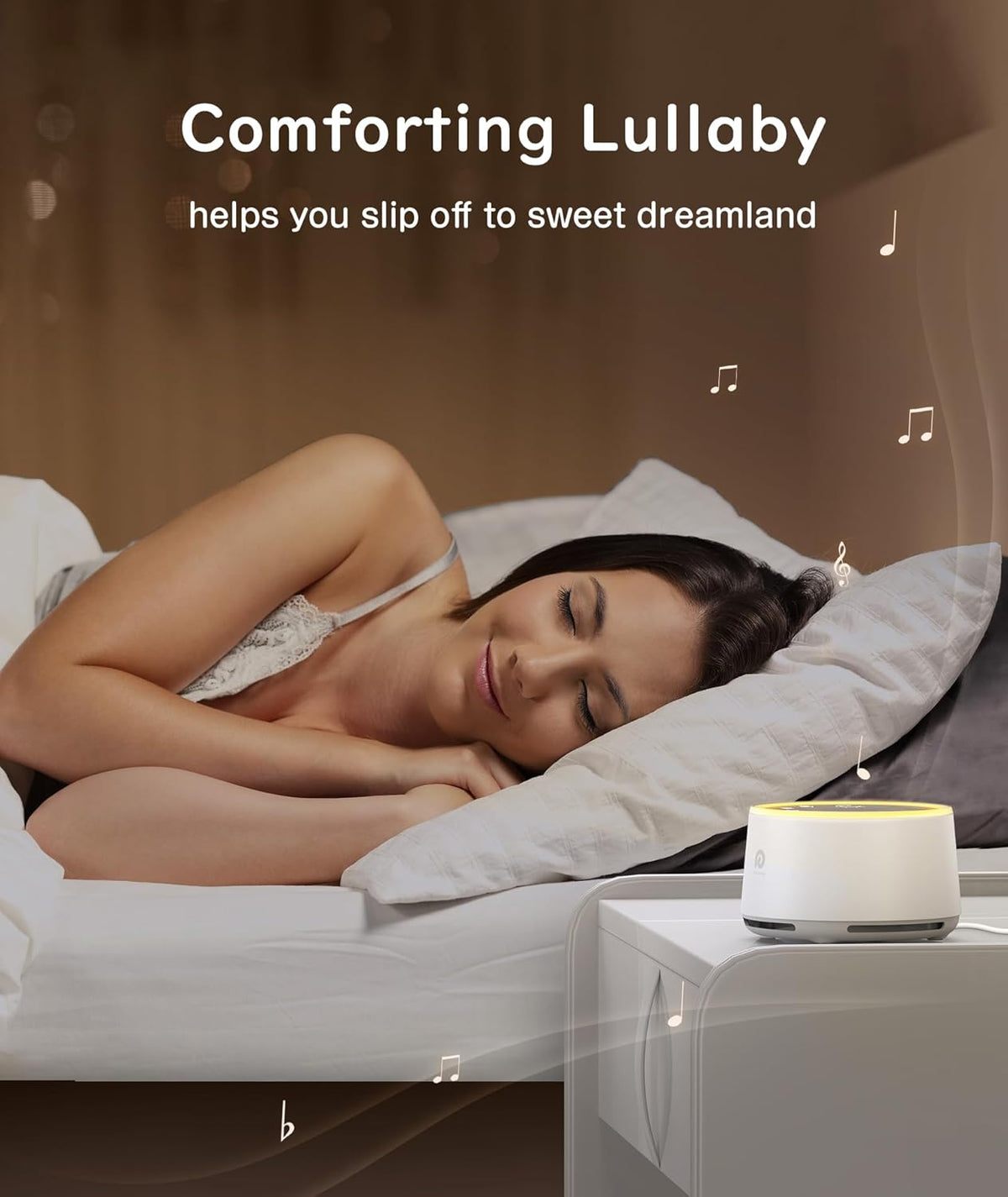 Dreamegg D1 Sound Machine - White Noise Machine with Baby Night Light for Sleeping, High Fidelity