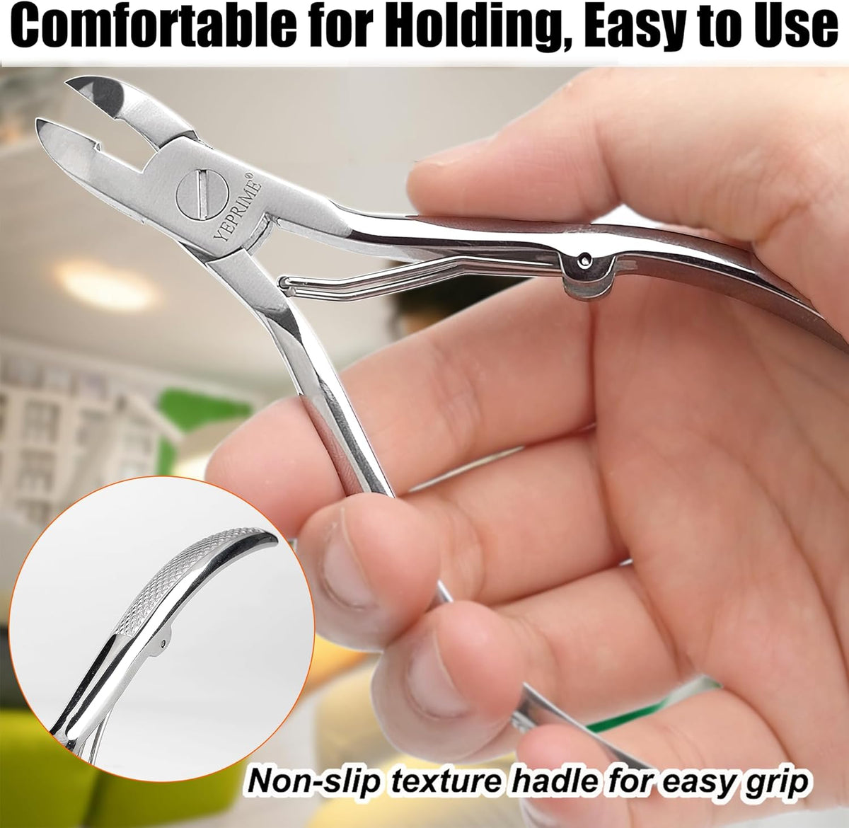 Podiatrist Toenail Clippers, Super Sharp and Wear-resistant Toe Nail Cutters for Thick and Ingrown