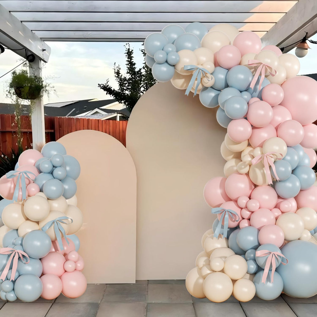 NUTTYBASH Gender Reveal Balloon Kit, 141Pcs Baby Shower Decorations