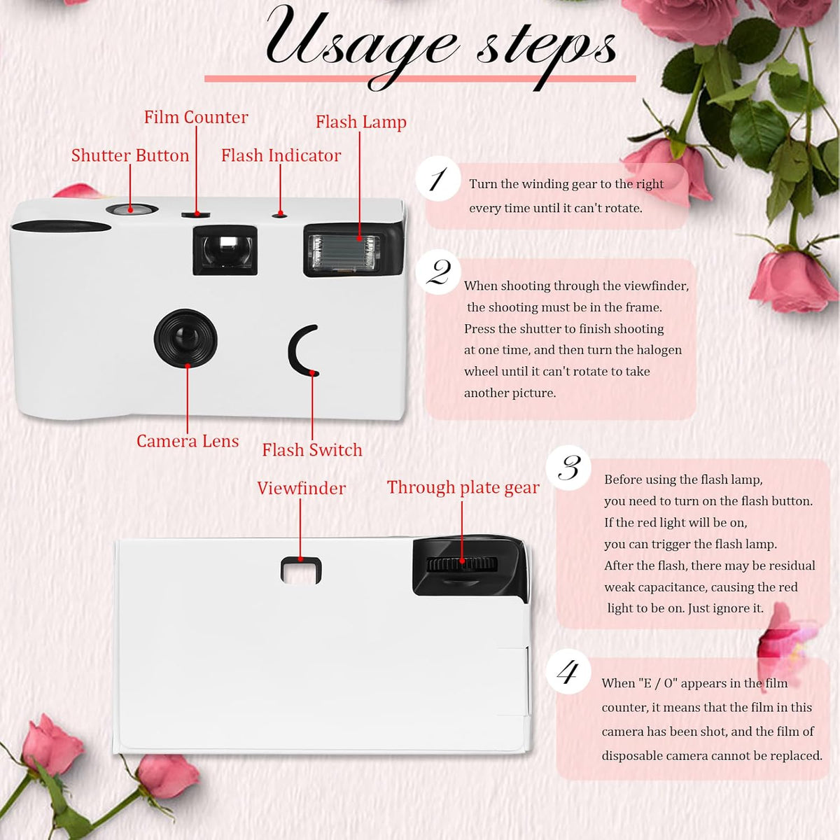Kanayu 14 Packs DIY Disposable Cameras Bulk, White Single Use Camera with 35mm Iso 400 Film Bright