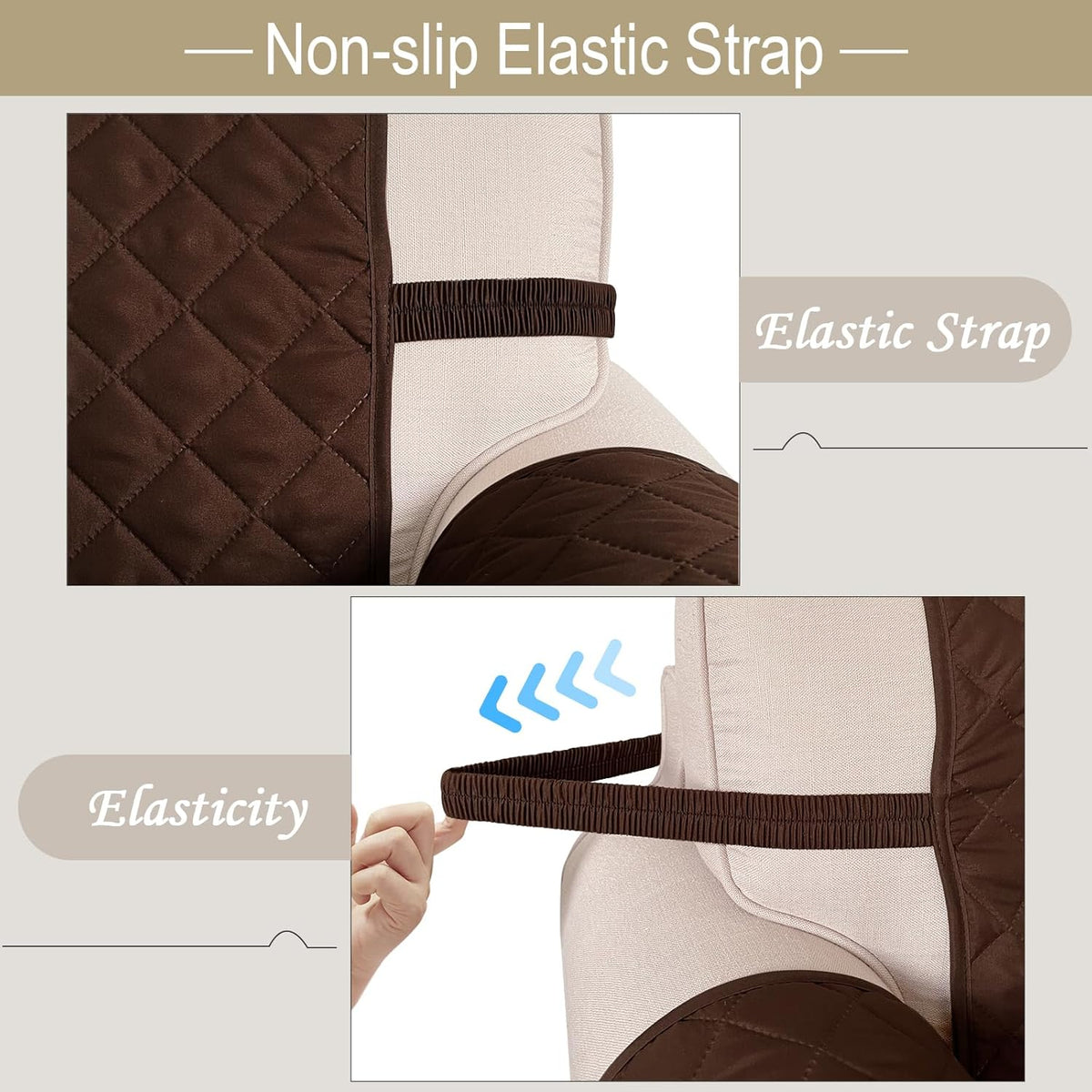 Reversible Sofa Covers Couch Cover Furniture Protector for Dogs Elastic Straps Water