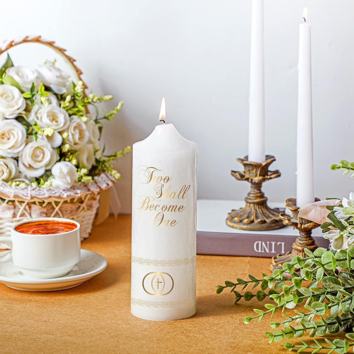 Frienda Unity Candles for Wedding Ceremony Set Wedding Unity Taper Candles Catholic Religious
