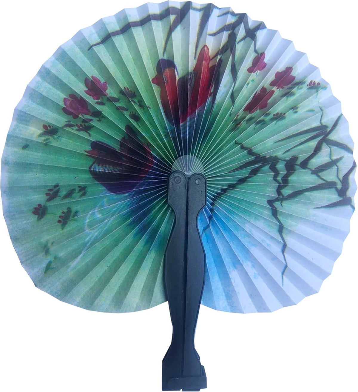 30 Pcs 3.5" Mini Chinese Oriental Handheld Floral Folding Paper Fans Bulk Assortment for Wedding