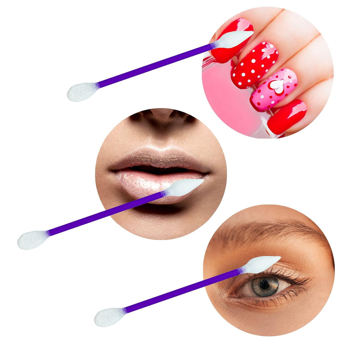 900pcs CGR Precision Cotton Swabs with Pointed and Flattened Tip Cosmetic Makeup