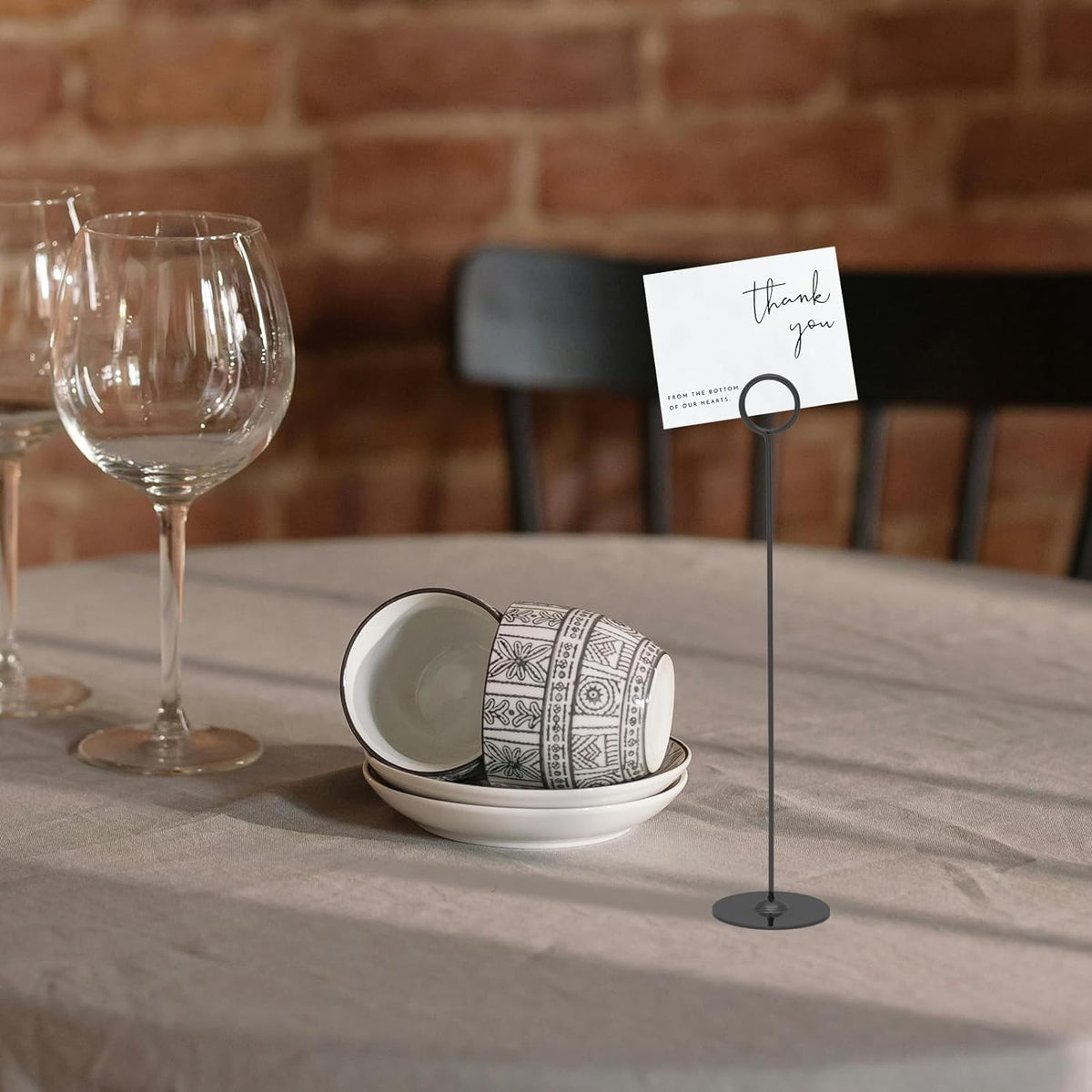 Urban Deco 36PK Table Number Holders Place Card Holders 12 Inch Table Card Holders Steel Card