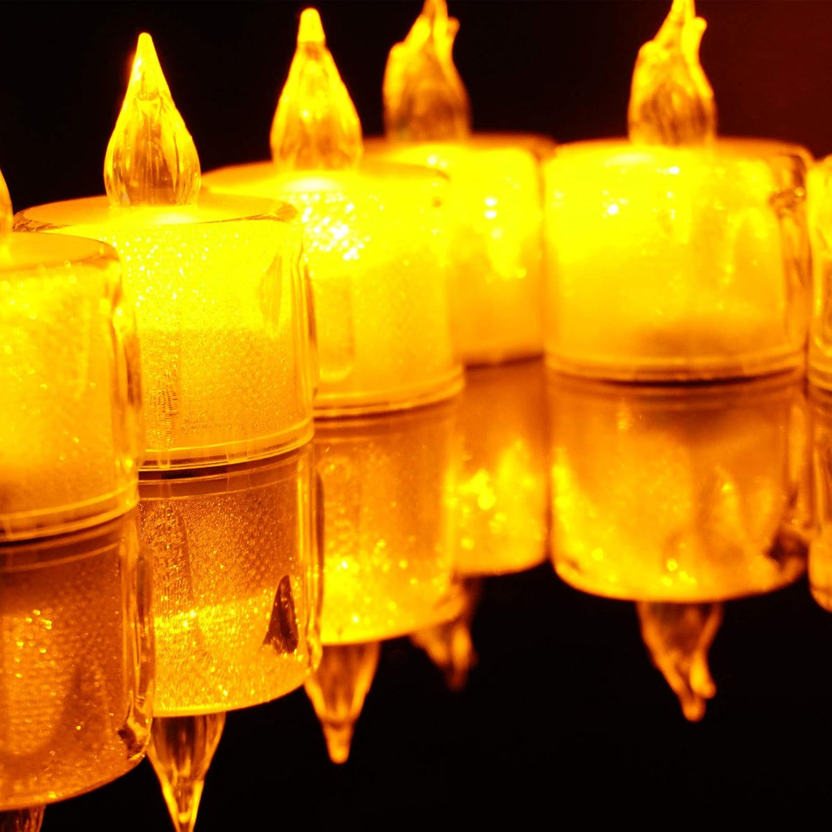 Flameless LED Tea Light Candles, Battery-Powered Unscented LED Tealight Candles, Fake Tealights