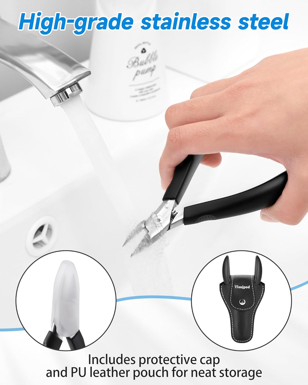 Nail Clippers,Toenail Clipper for Ingrown or Thick Toe Nails,Fingernail Clipper for Men Women