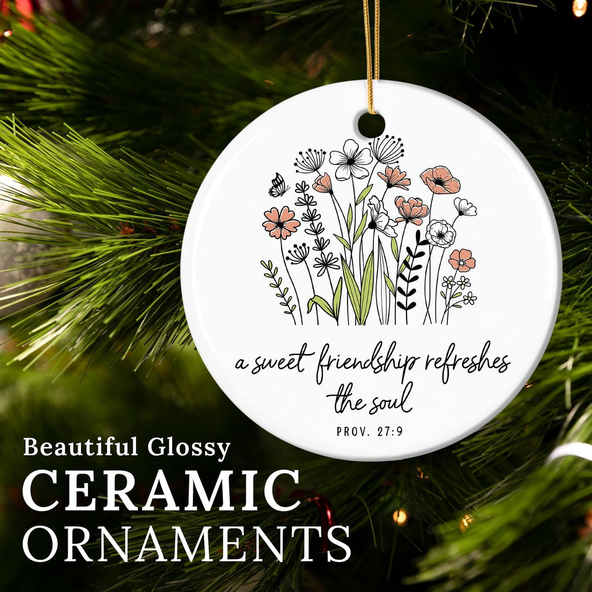 HEXMOZ Friend Ornament - Christian Friendship Gifts for Women, Best Friend Religious, Inspirational