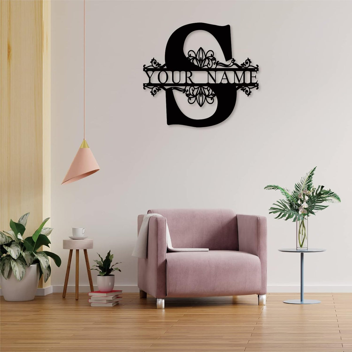 Personalized Metal Name Sign - Outdoor Name Sign - Last Name Signs - Custom Metal Monogram Sign