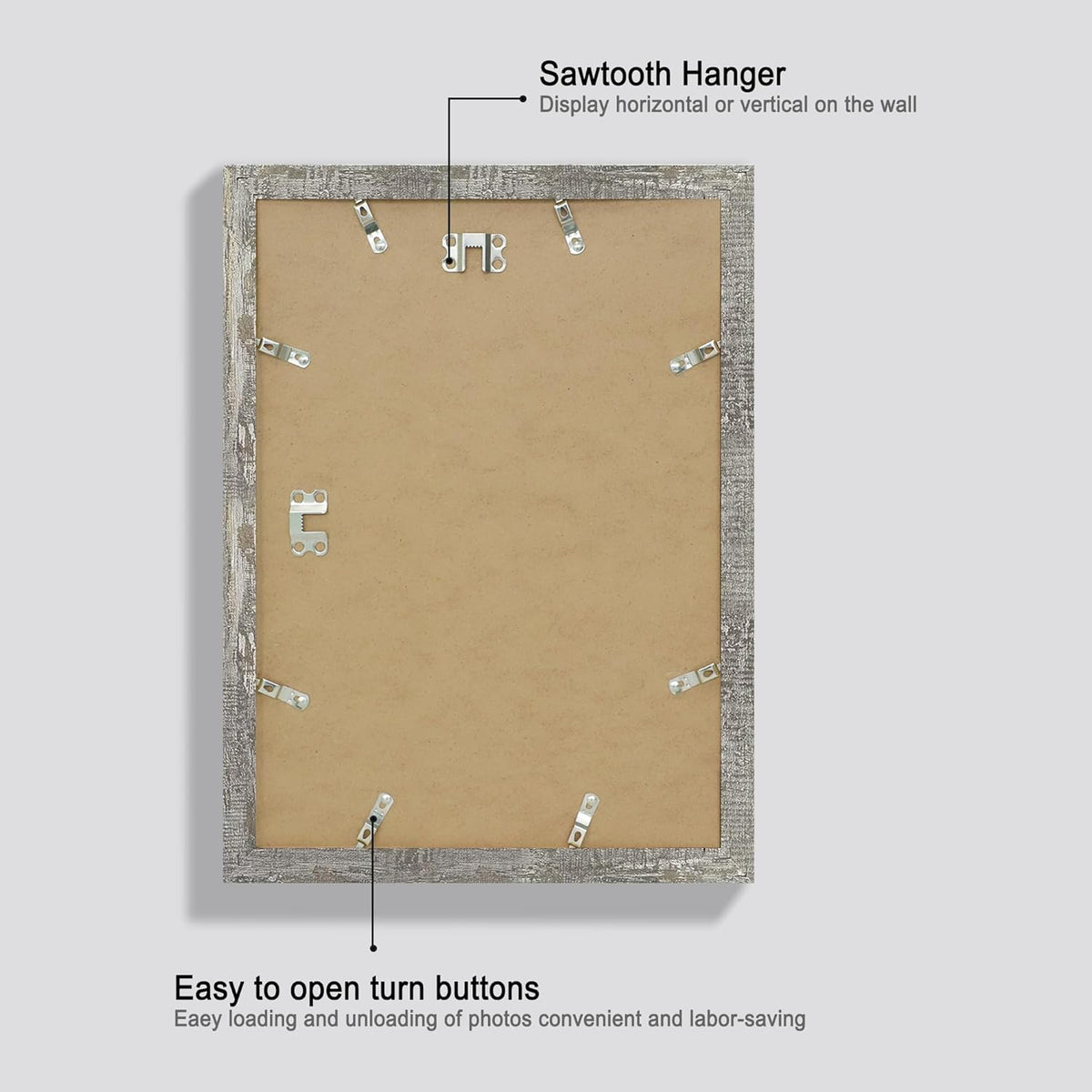 10x14 Picture Frame Set of 4 with Tempered Glass, Distressed Moss Green Frames Display 8x12 Picture