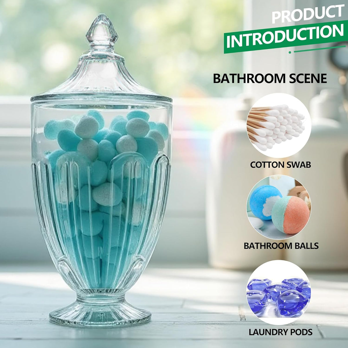 ZEERSHEE 2 Pack 26oz Glass Candy Jars with Lids Clear Decorative Storage Jar for Candy Cookies