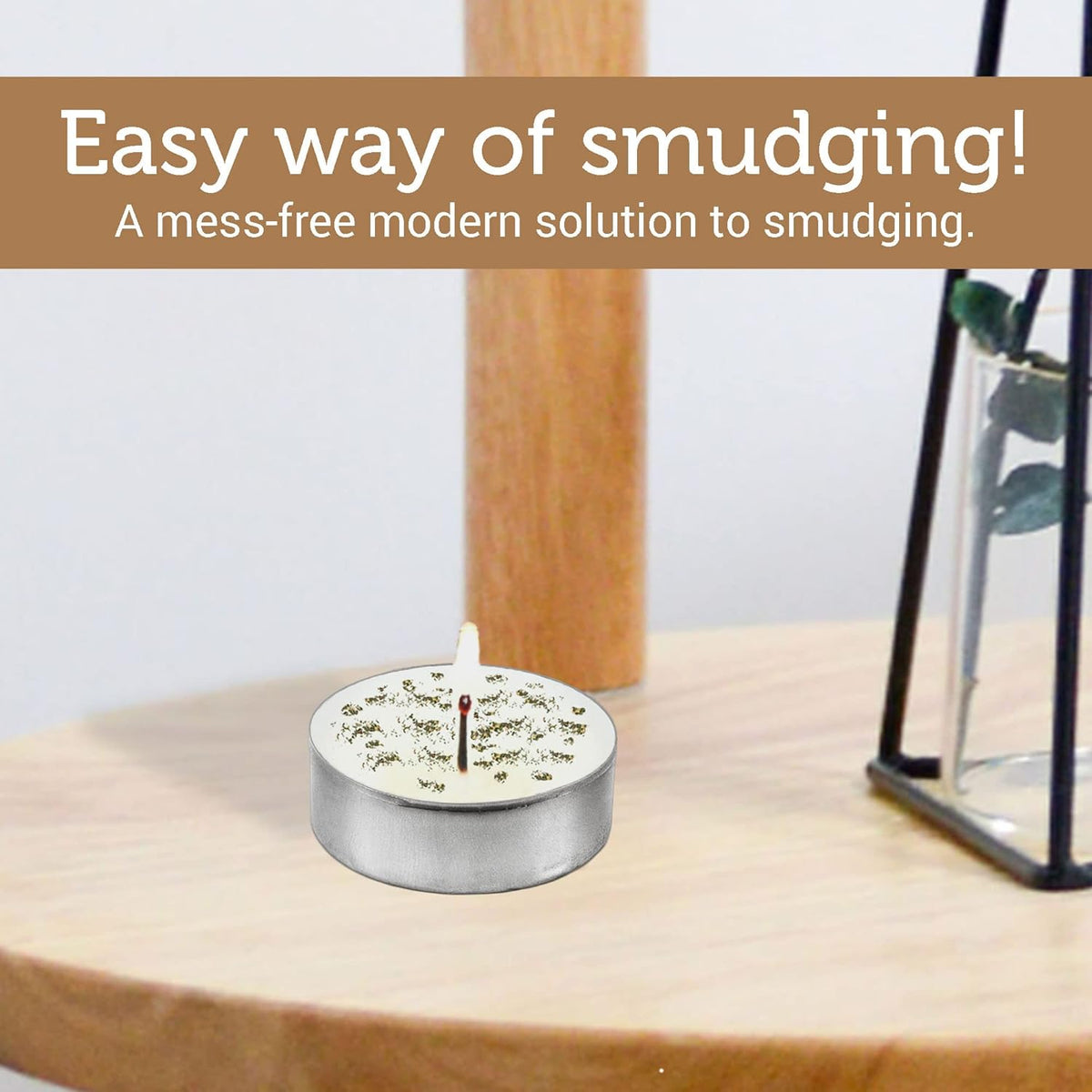 SOUL STICKS 12 Pack Little Smudgies Tealight Candles Smudge Candle for Cleansing House, Meditation