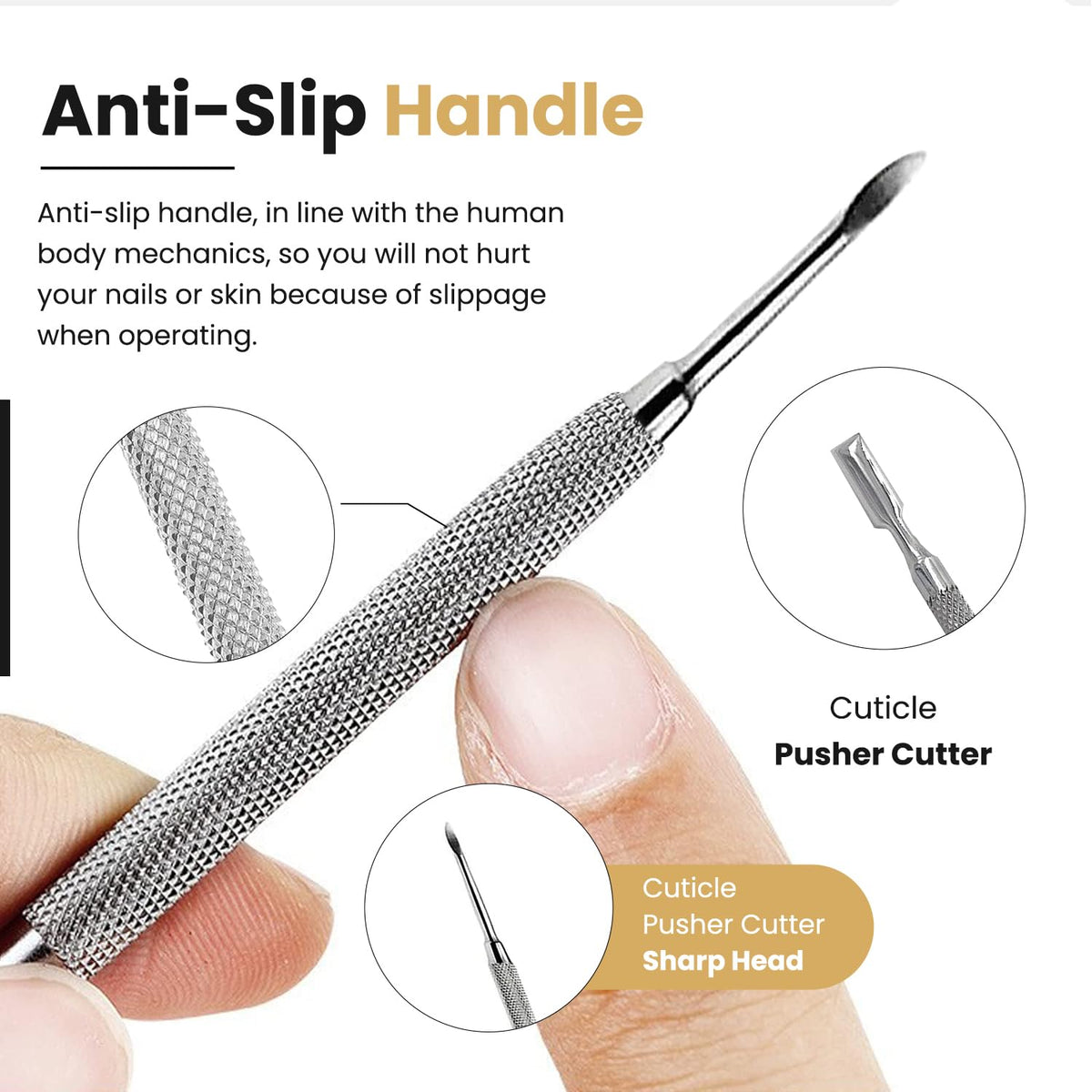 Cuticle Pusher Tools - Professional Nail Cuticle Pusher Cuticle Remover Cuticle Trimmer Spoon