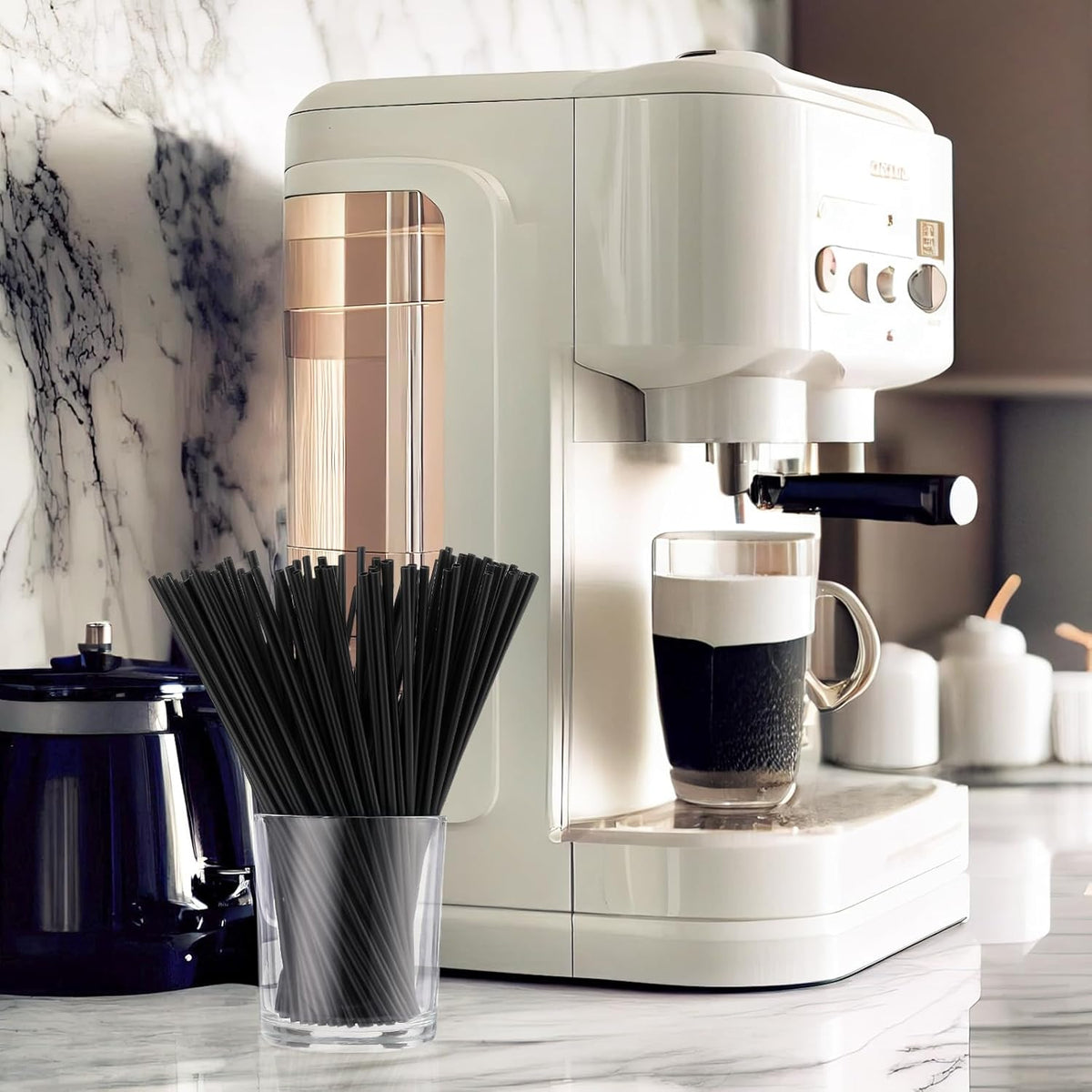 6000 Count Coffee Cocktail Stirrers Straws Disposable Plastic Sip Stir Sticks Cocktail Drink