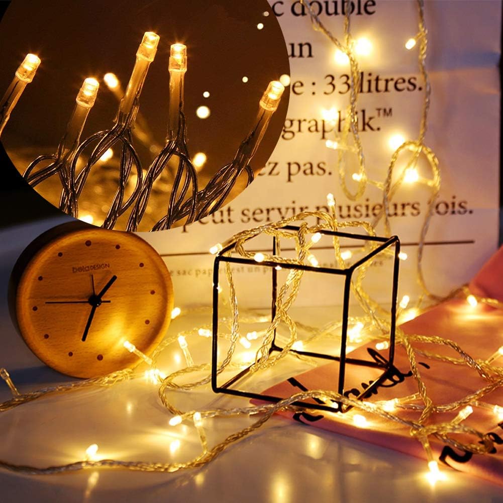 LJLNION 300 LED String Lights Outdoor Indoor, Extra Long 98.5FT Christmas Lights, 8 Lighting Modes