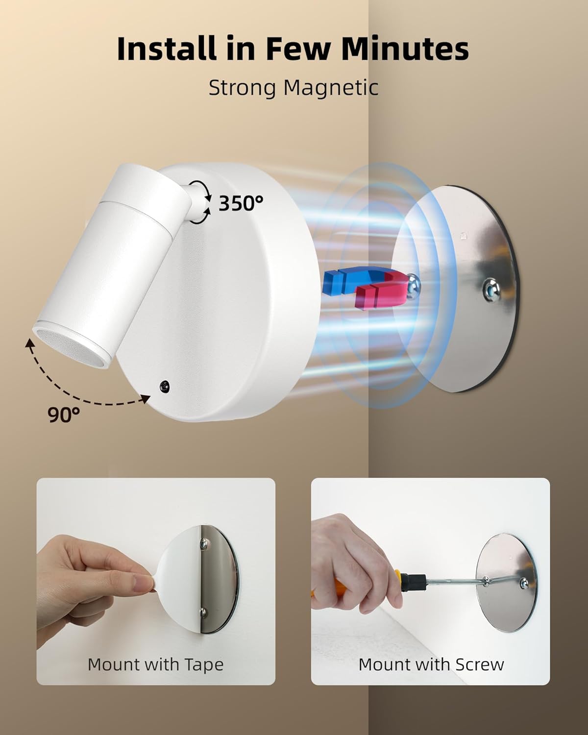 EZVALO Battery Powered LED Spotlight Indoor, Wireless Picture Lights with Remote,5500mAh