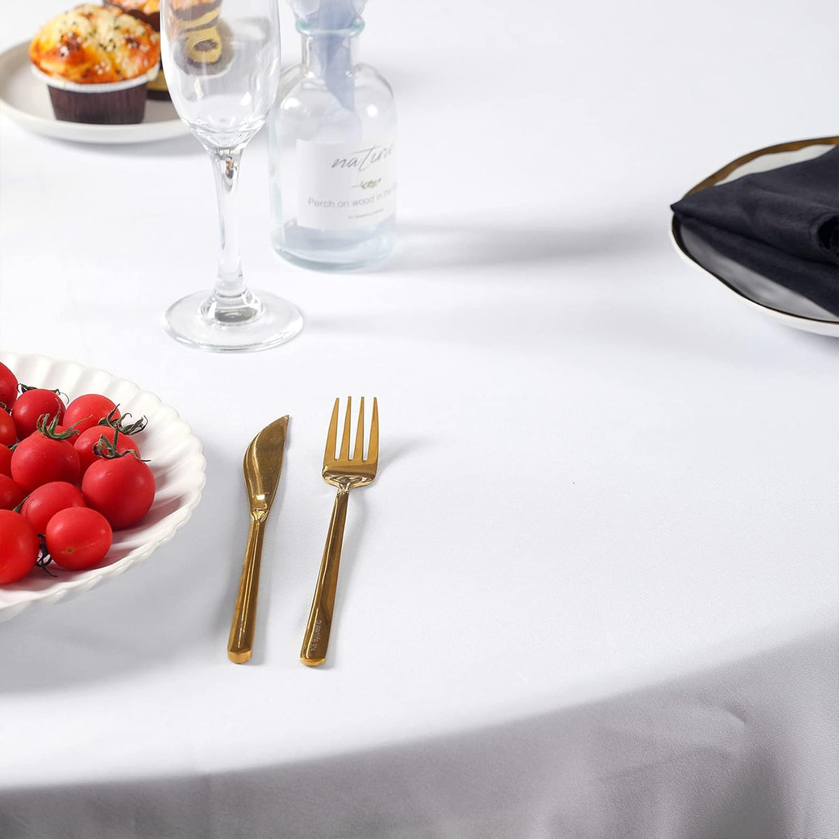 Rectangle Tablecloth 60x84 inch Washable Polyester Fabric Table Cloth for Wedding Party Dining