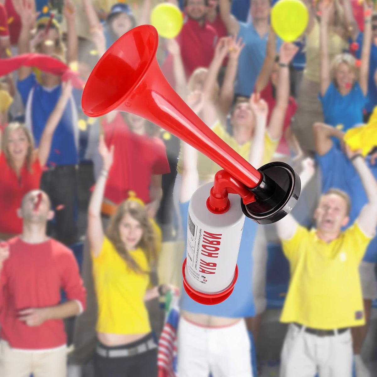 2Pcs Handheld Air Horn, Aluminum Portable Handheld Air Pump Horn, Loud Noise Maker Safety Horn for