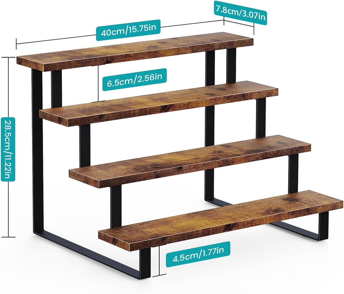 ELITEROO Cupcake Display Stand, 4 Tier Wooden Dessert Stand, Cookie Treat Stands for Dessert Table