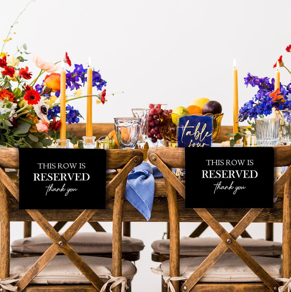 Reserved Seating Chair Signs, This Row Is Reserved Pew Cloths Seating Placeholder for Church Pews