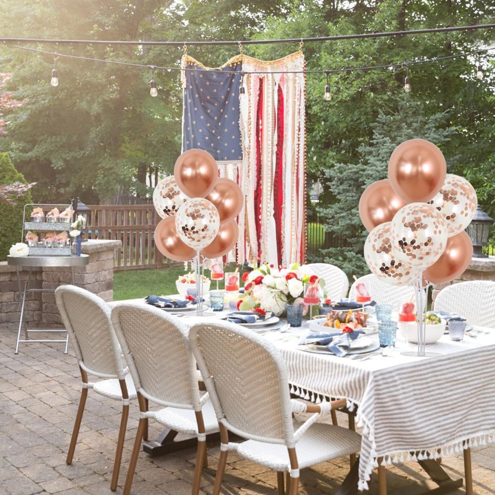 TONIFUL Rose Gold Balloon Stand Centerpiece Table Decorations,Balloons Stand Kit for Bridal