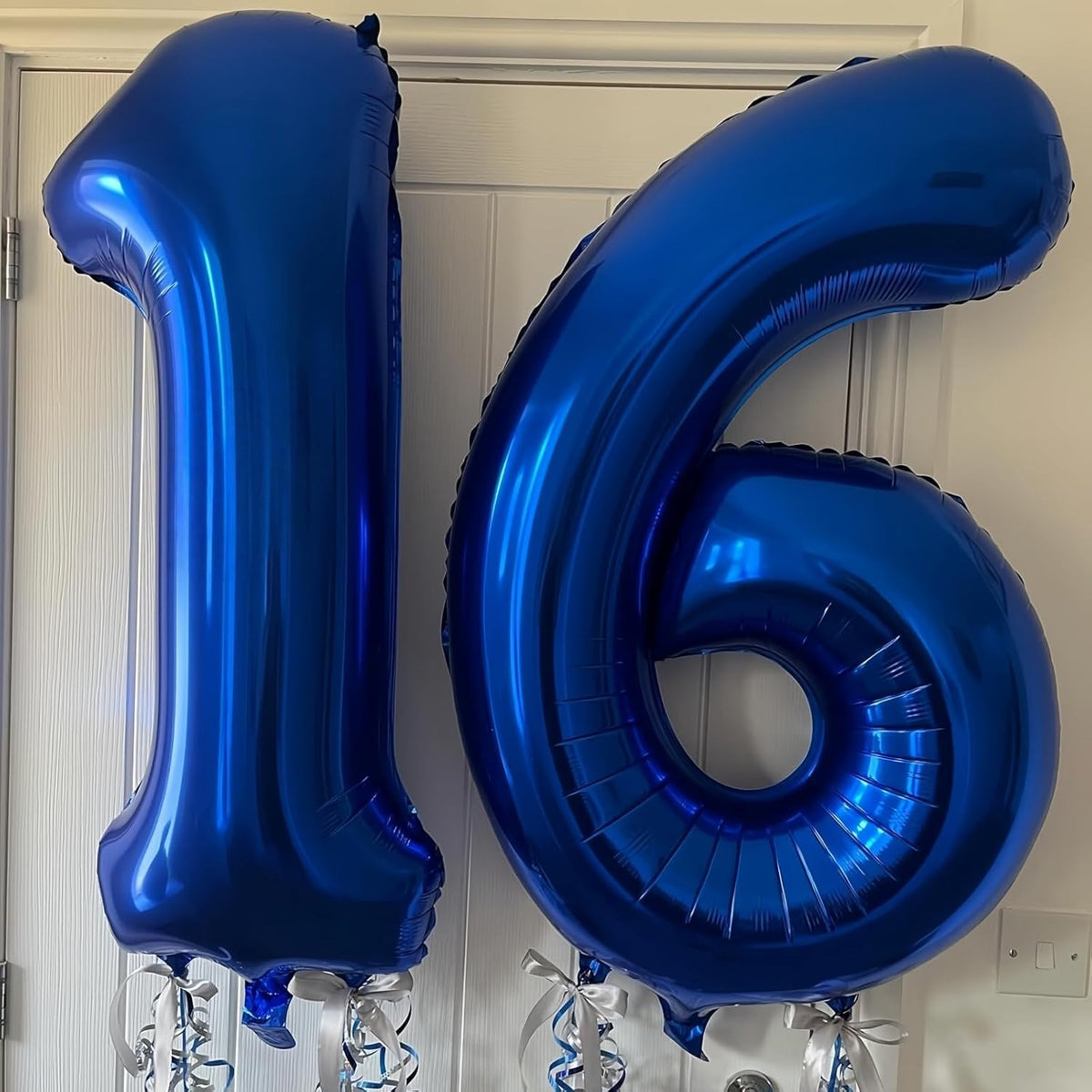 Navy Blue 2 Balloon Number,40 Inch Number 2 Balloon Big Dark Blue 2 Foil Mylar Helium Balloon for
