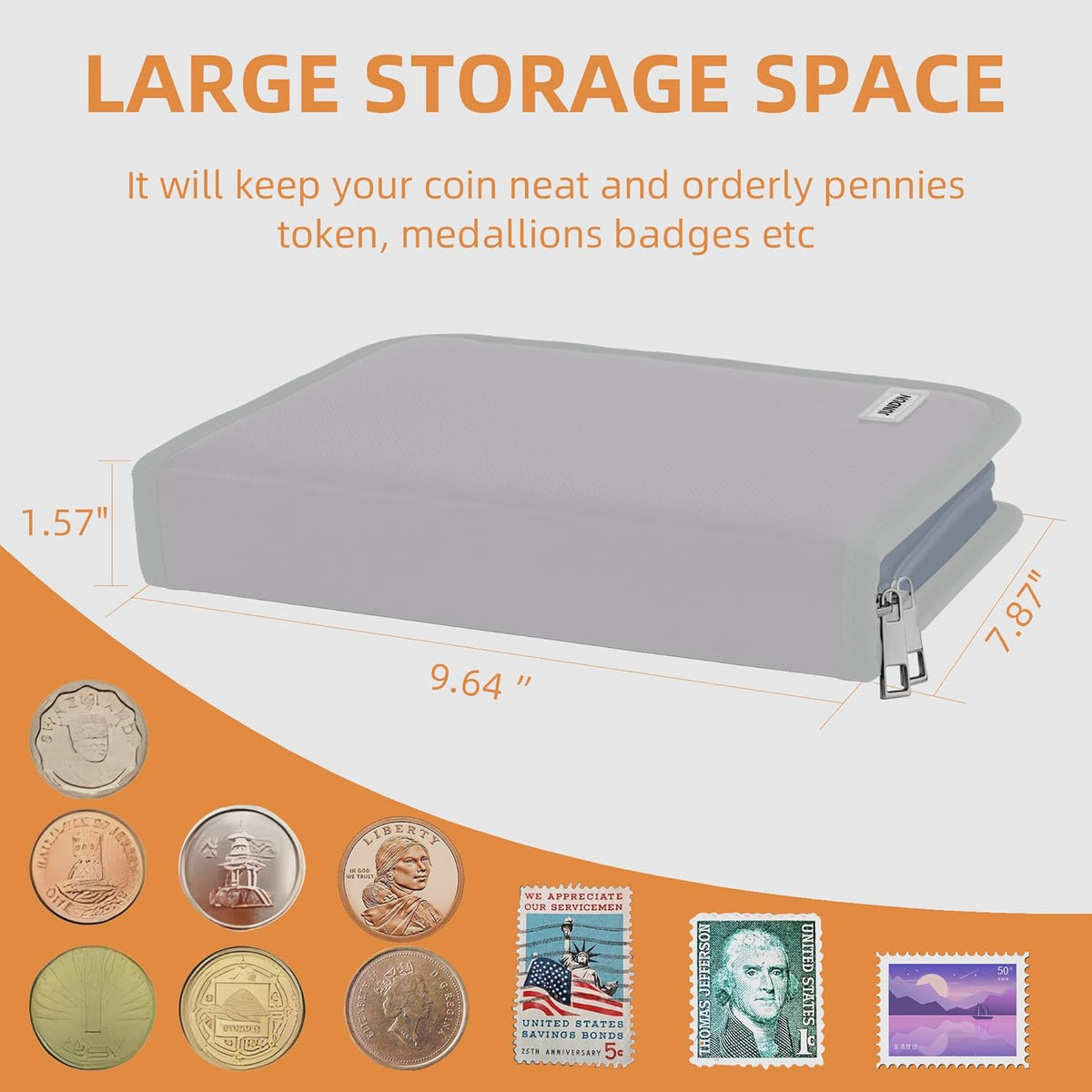 Coin Collection Book for Collector,260 Pockets Fireproof Coin Collection Holder Album,Coin