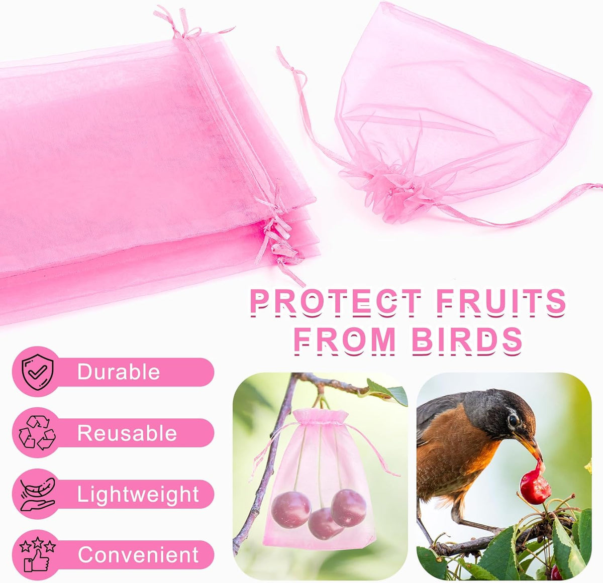 ANZNKU 50 Pack Organza Bags 4 x 6 inch Premium Sheer Drawstring Organza Bags for Candy Jewelry