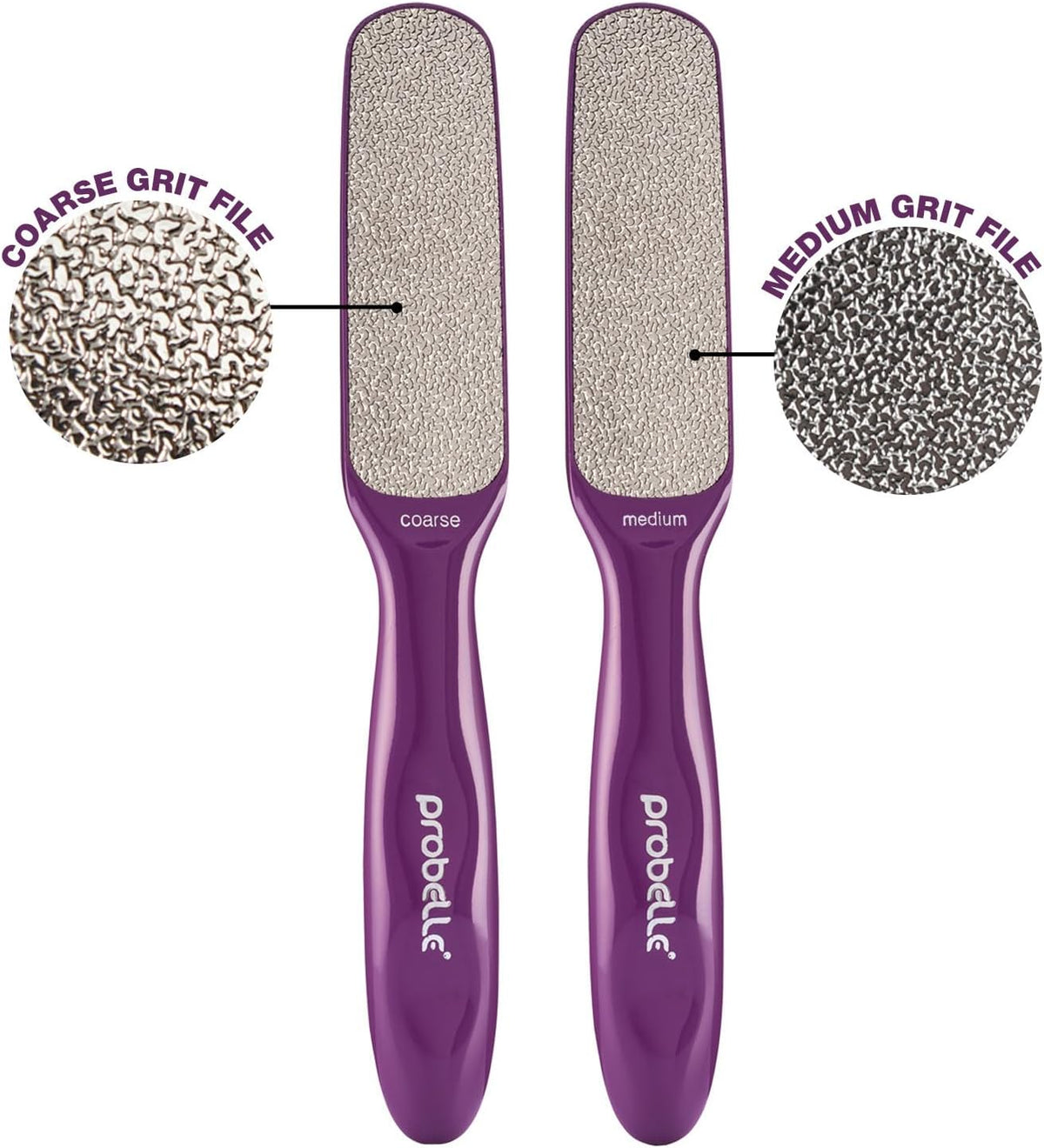 Probelle Double Sided Multidirectional Nickel Foot File Callus Remover - Immediately Reduces