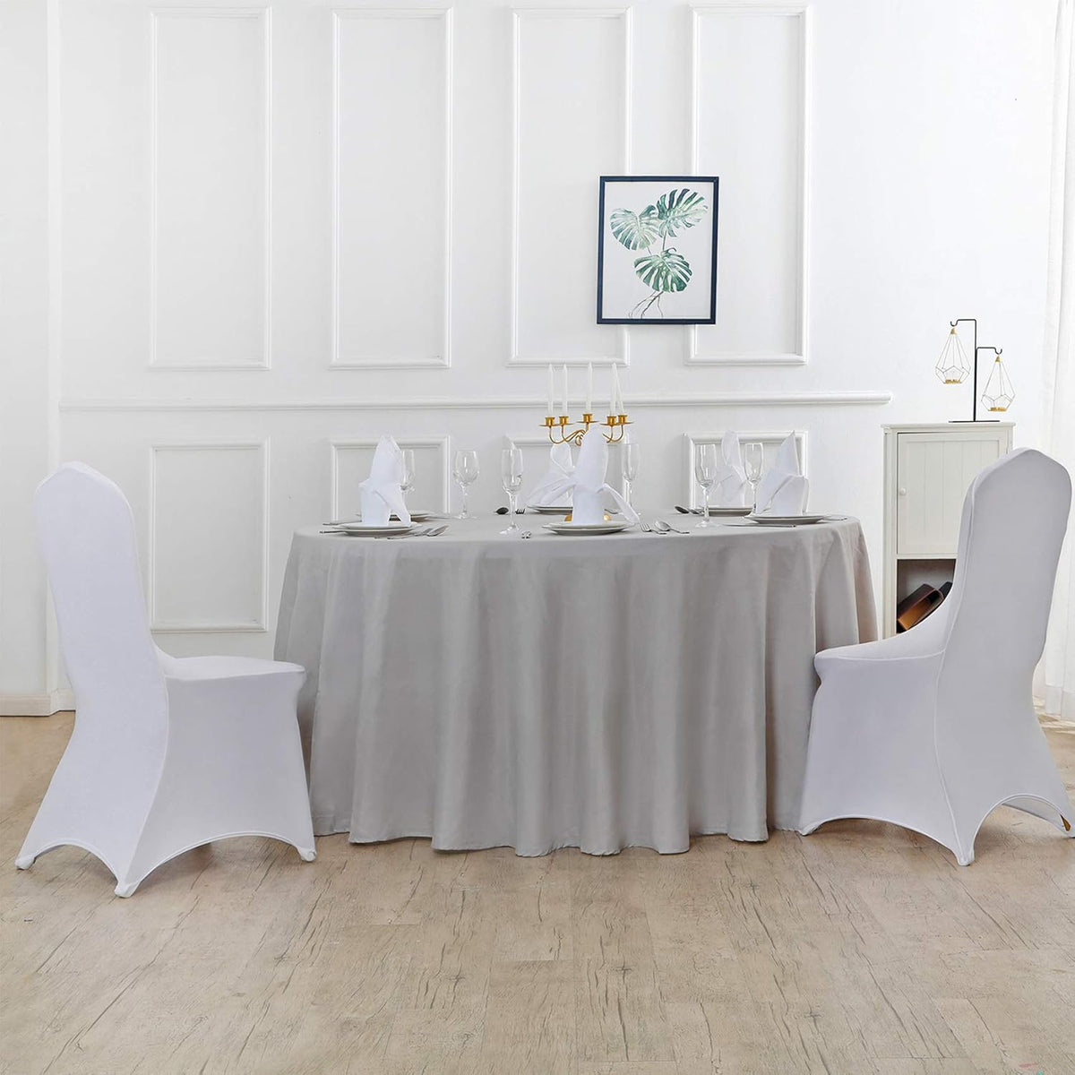 70 inch Round Tablecloth Washable Polyester Table Cloth Decorative Table Cover for Wedding Party