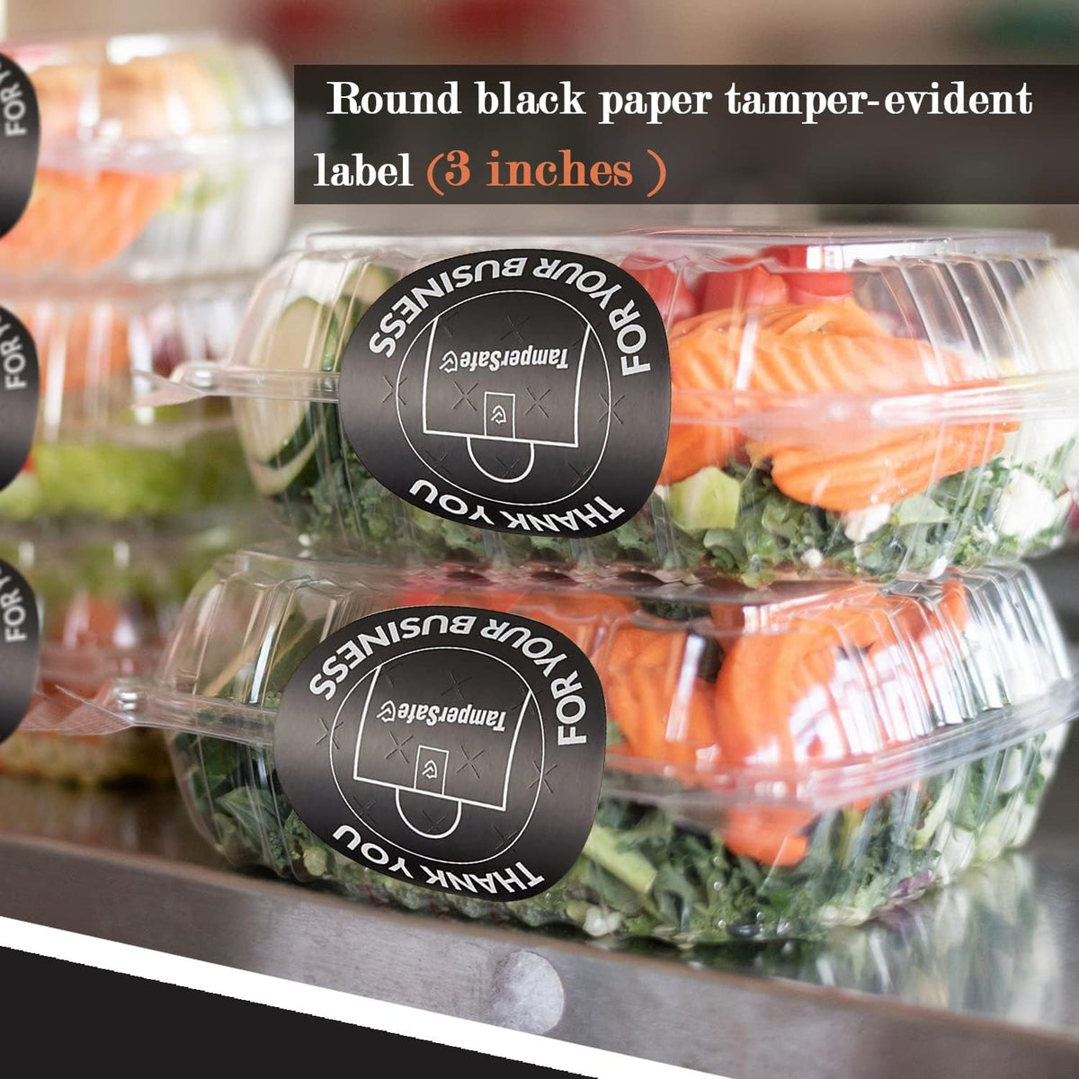 Angel's Peel Lounge Thank You Tamper Proof Stickers Roll — Tamper Evident Stickers for Delivery