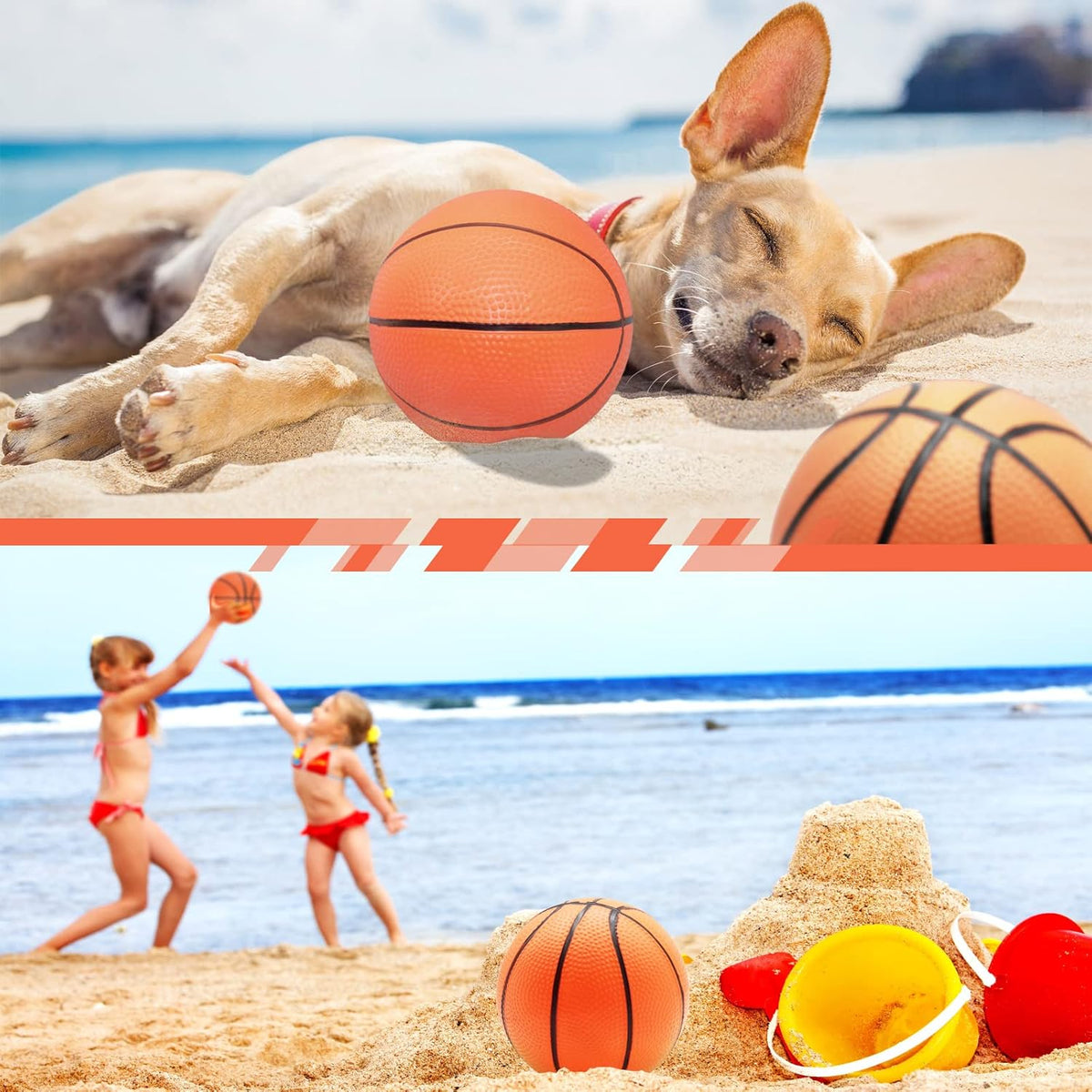 30Pcs 7" Inch Mini Basketball Balls Bulk Small Basketball Set with Pump, PVC Small Basketball for