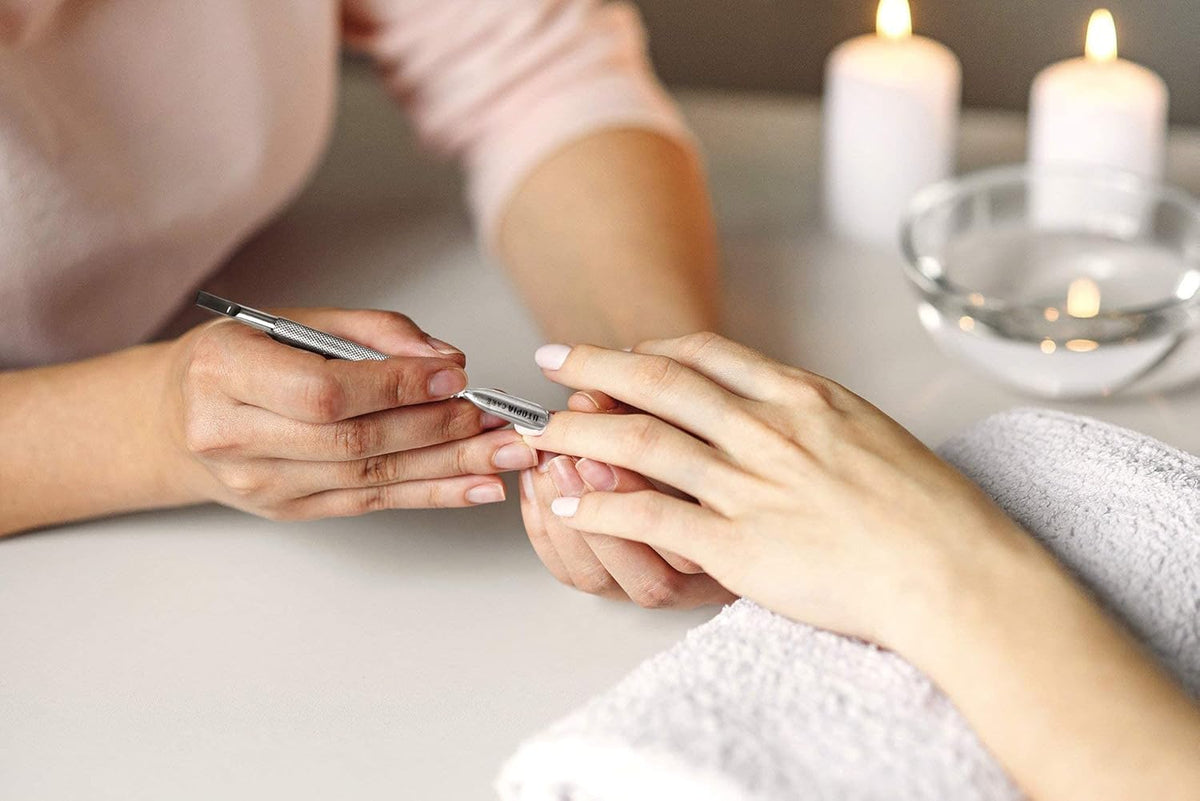 Utopia Care Cuticle Pusher Tool & Spoon Nail Cleaner, Professional Stainless Steel Cuticle Remover