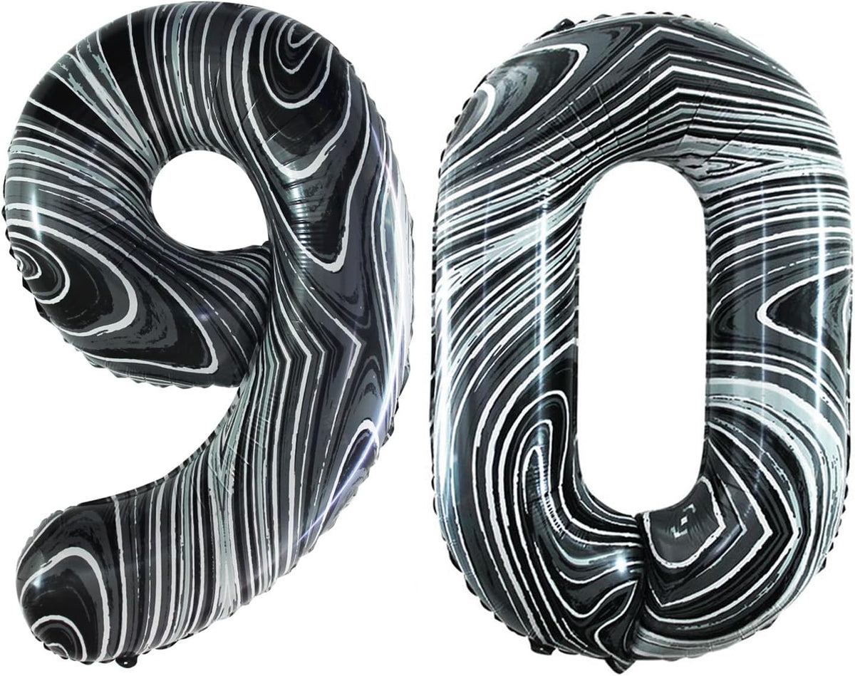 GOER Number 90 Balloons for 90th Birthday Party Decorations,42 Inch Jumbo Foil Helium Balloons for