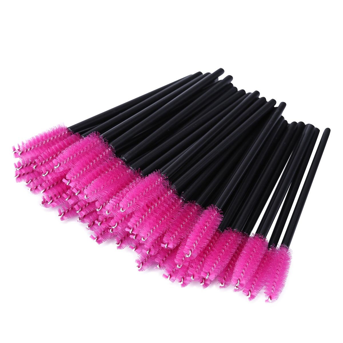 BTYMS 100 Pcs Disposable Eyelash Brush Mascara Applicator Lash Wand Eyebrow Spoolie for Extension