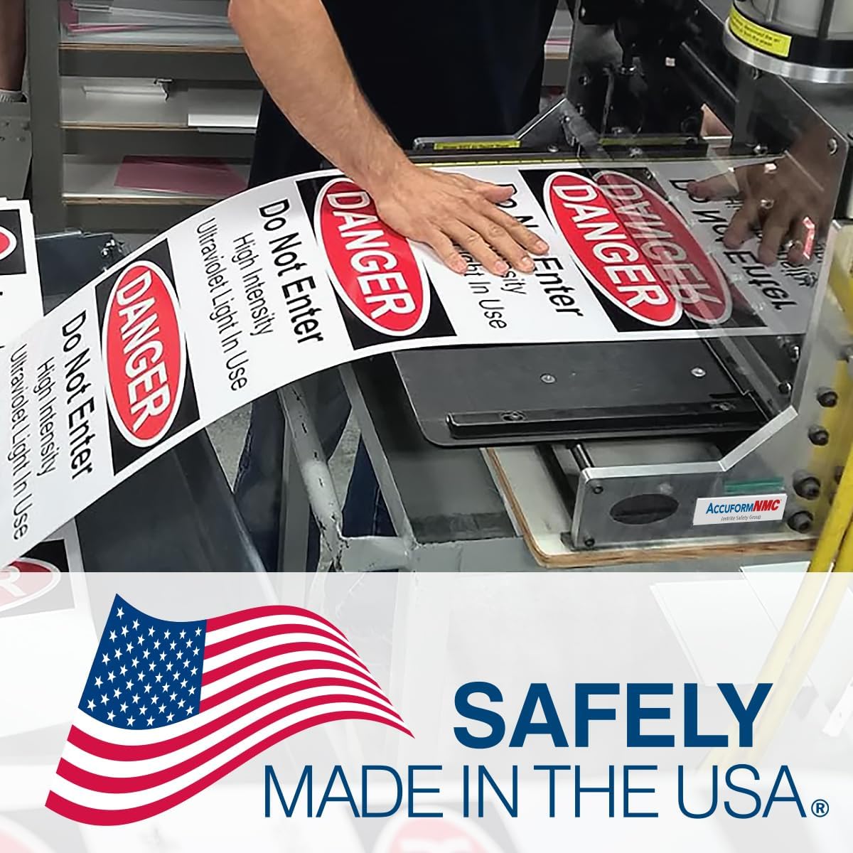 Custom OSHA Style Warning Sign 12" x 18" Adhesive Vinyl Sign, Customizable "Your Text Here", by