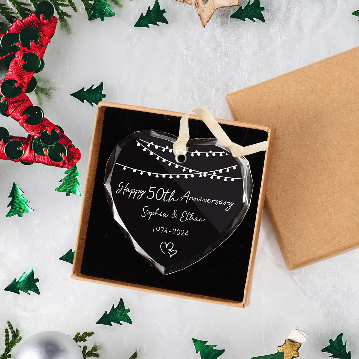 Personalized Christmas Ornaments 2025 for Couples, Wedding for Grandparents, Custom Wedding