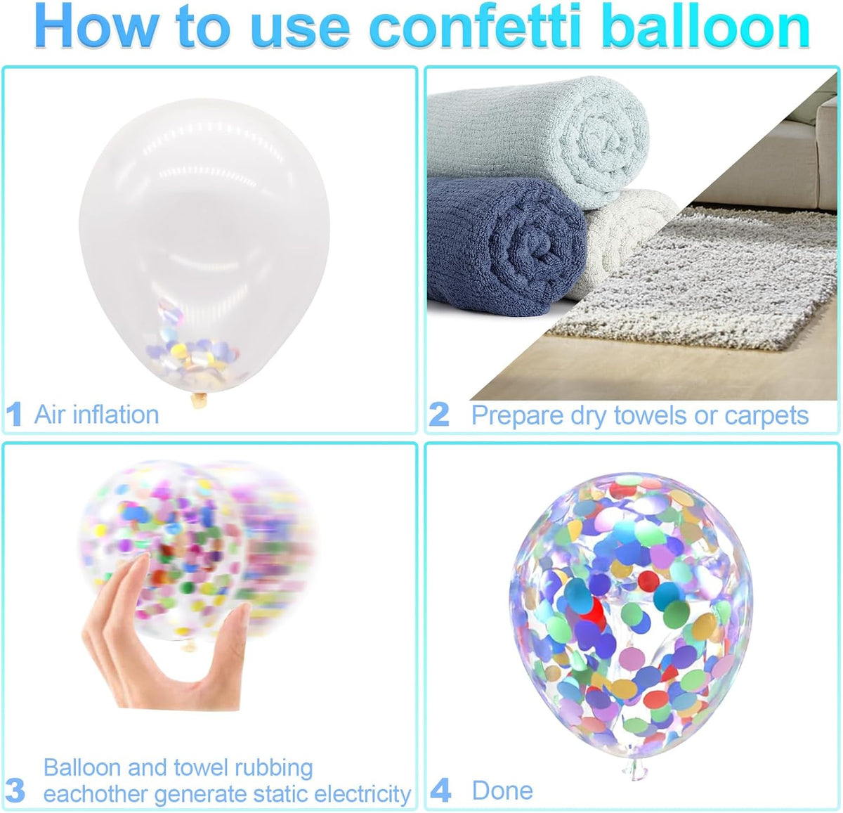 Bezente Rainbow Multicolor Confetti Latex Balloons - 60 Pack 12 inch Helium Colorful Confetti