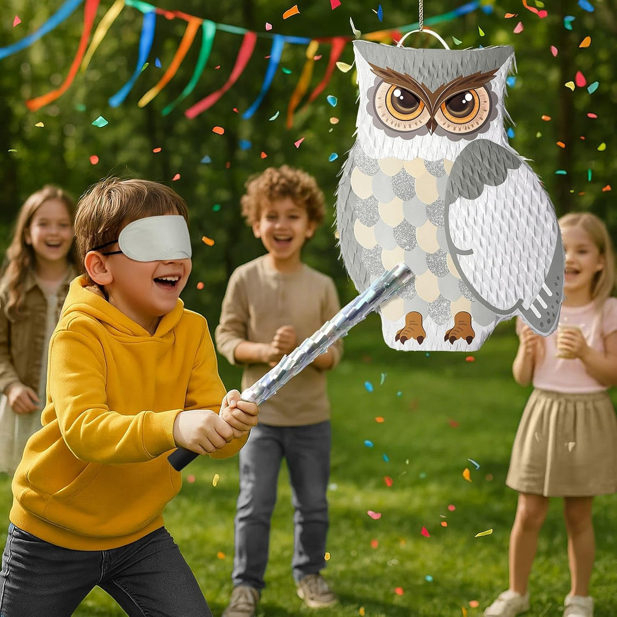 WERNNSAI Night Owl Piñata - Owl Wicked Pinata Hanging Woodland Forest Party Decorations for Kids