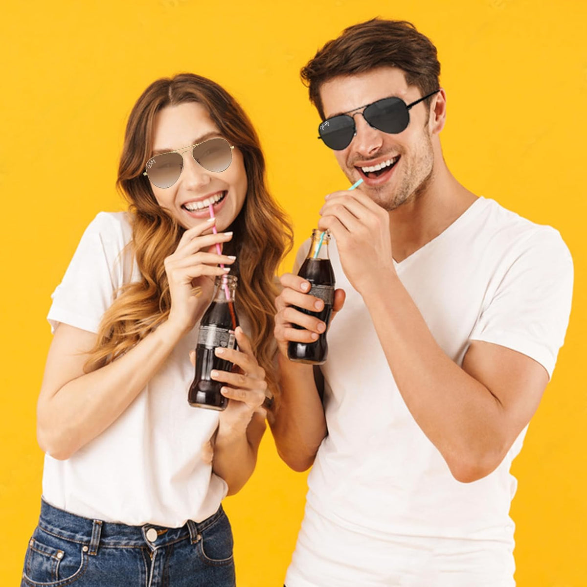 Bride and Groom Polarized Sunglasses for Wedding – UV400 Protection, Lightweight & Stylish Couple
