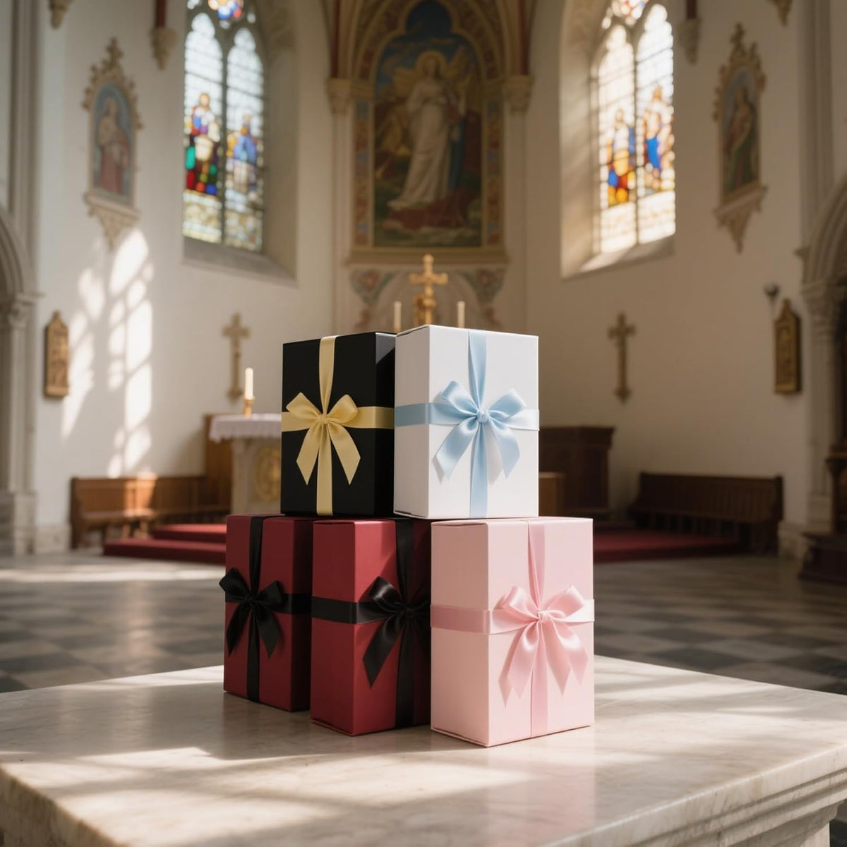 Rinrda 5 Pack Large Black Gift Box,13.75"x9"x4.5", Gift Boxes with Magnetic Lids for Presents