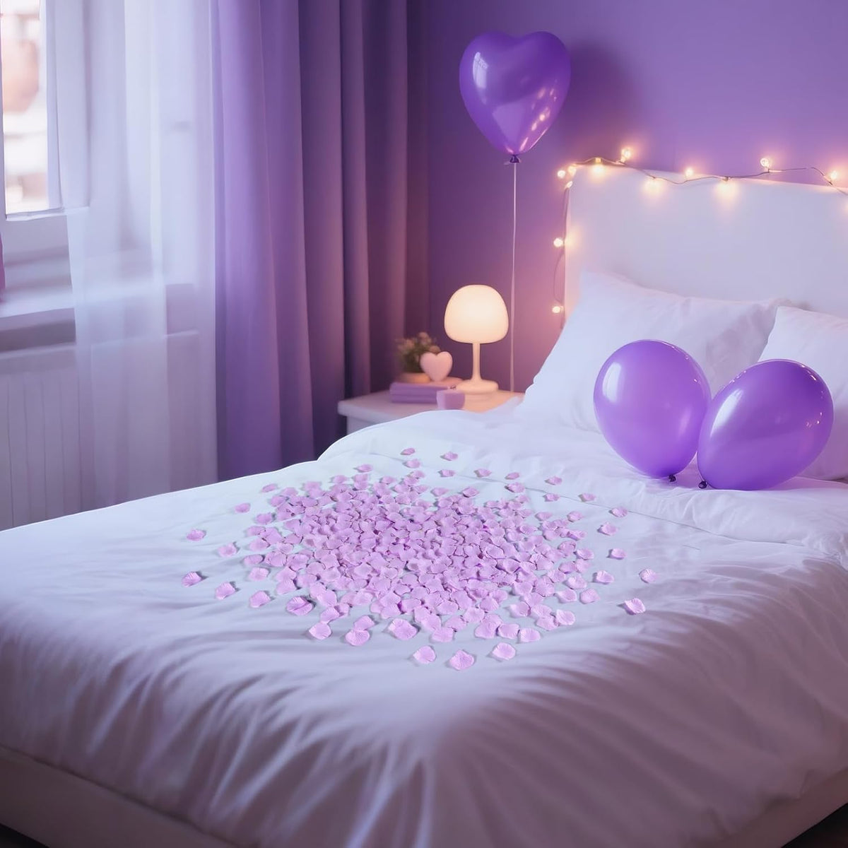 1000 Pcs Light Purple Rose Petals Artificial Silk Flower Petals Romantic Decorations for Wedding