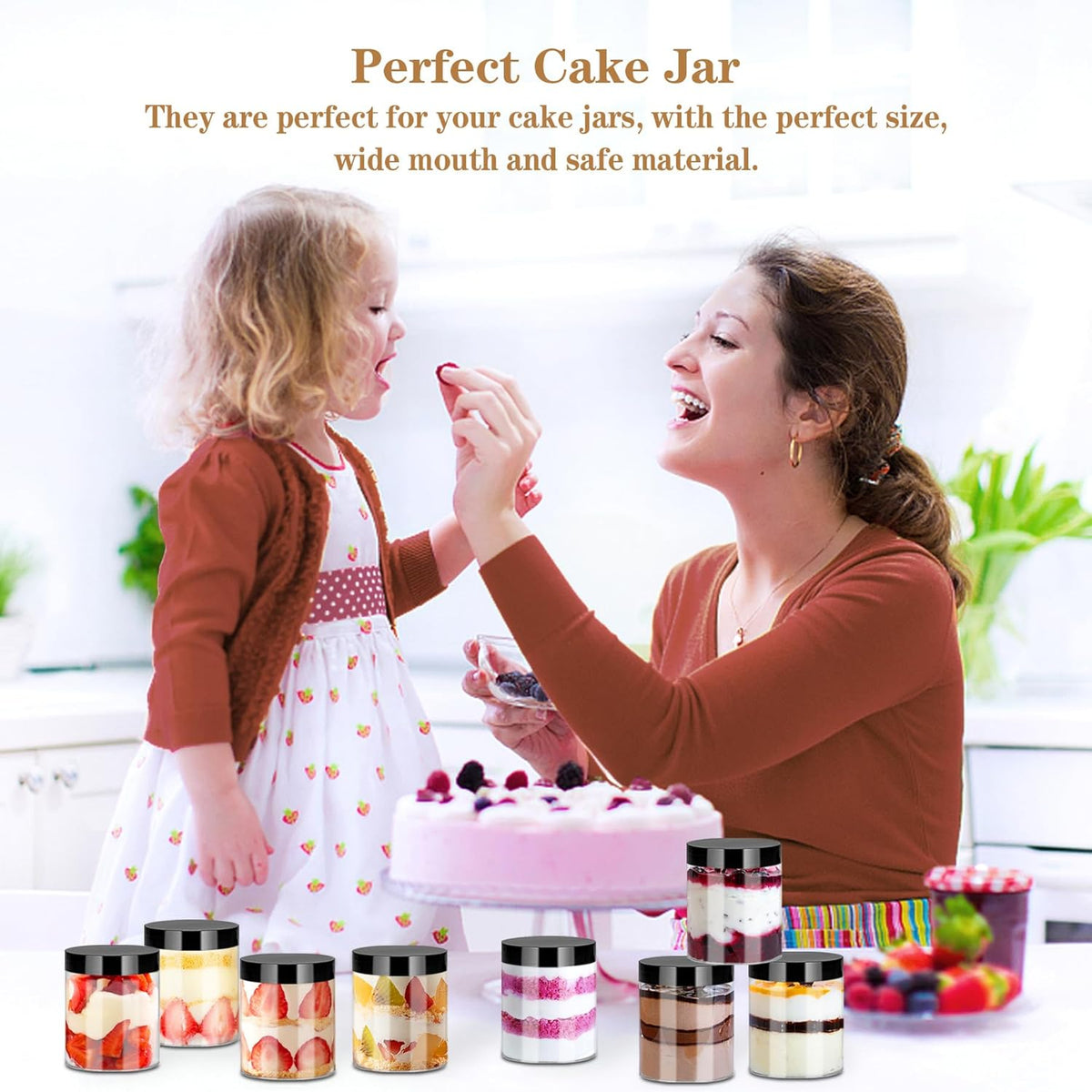 Plastic Jars with Lids Empty Slime Cosmetics Containers Clear Gift Food Jars Round PET Cream Jar