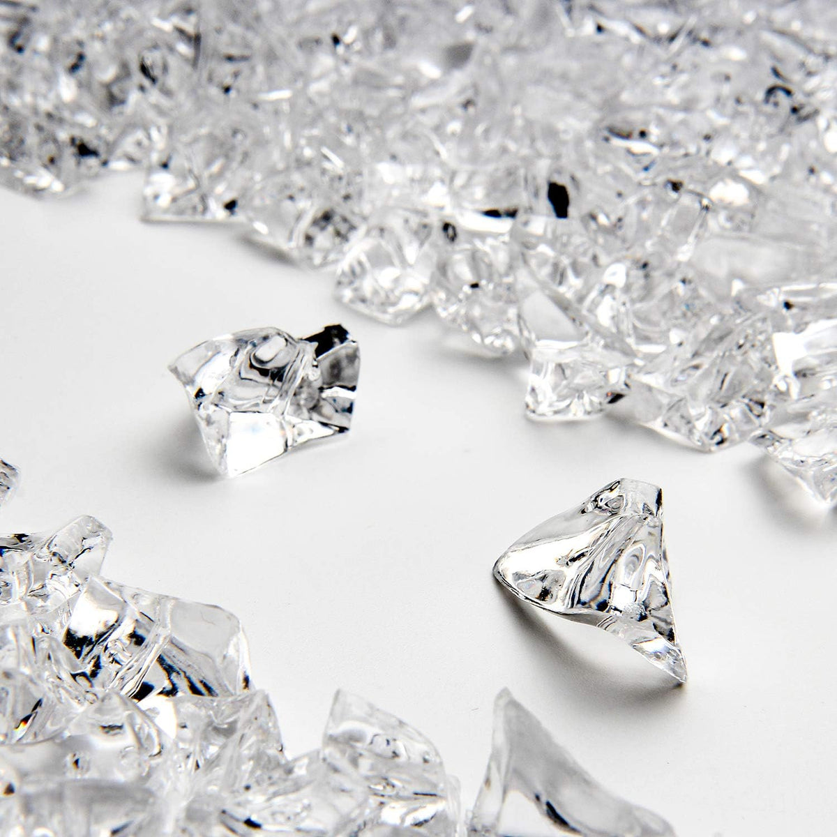 1000Pcs Vase Fillers, Crystal Beads Stones Crafts Small Clear Fake Ice Cubes Acrylic Rock Diamond