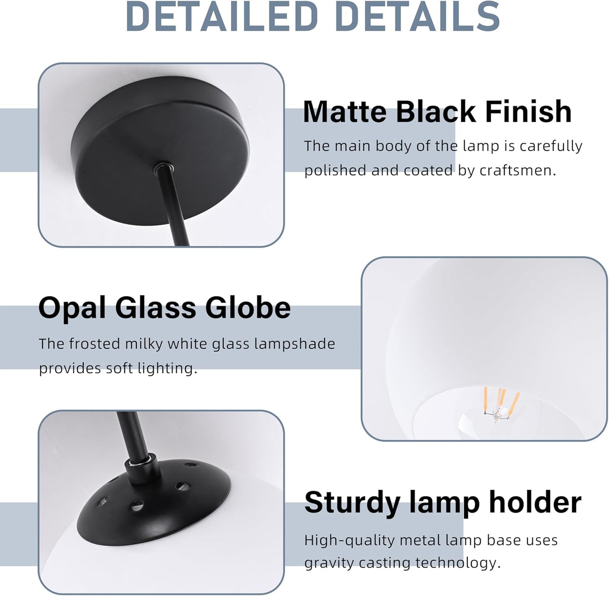 Black Semi Flush Mount Ceiling Light Fixture Milk Glass Light Fixture Mid Century Flush Mount