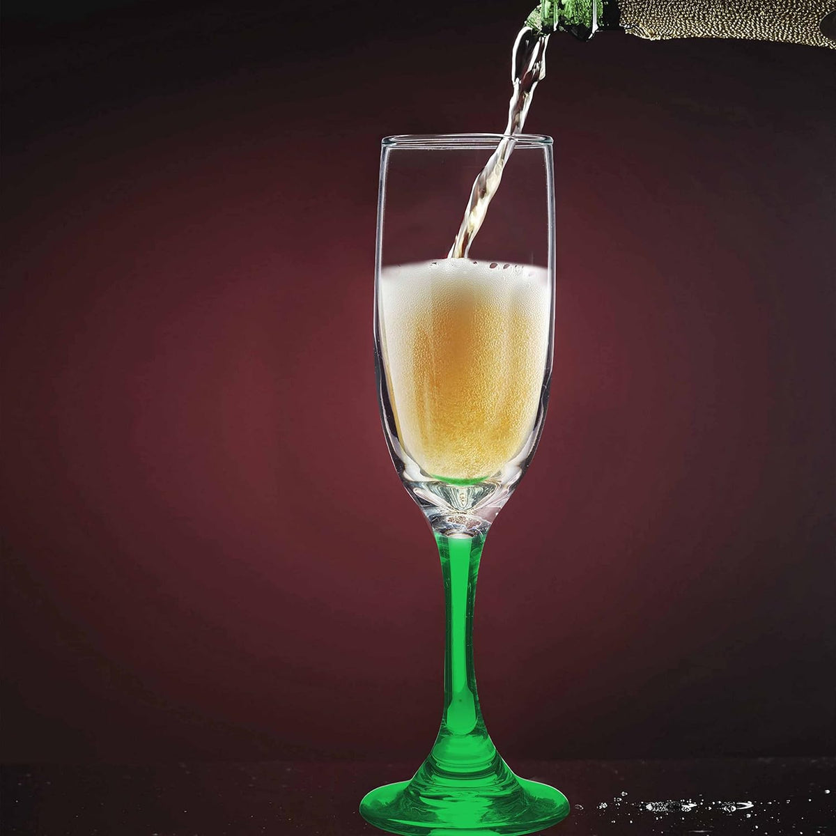 DISCOUNT PROMOS Premiere Champagne Flutes 6.25 oz. Set of 10, Bulk Pack - Elegant Drinkware for