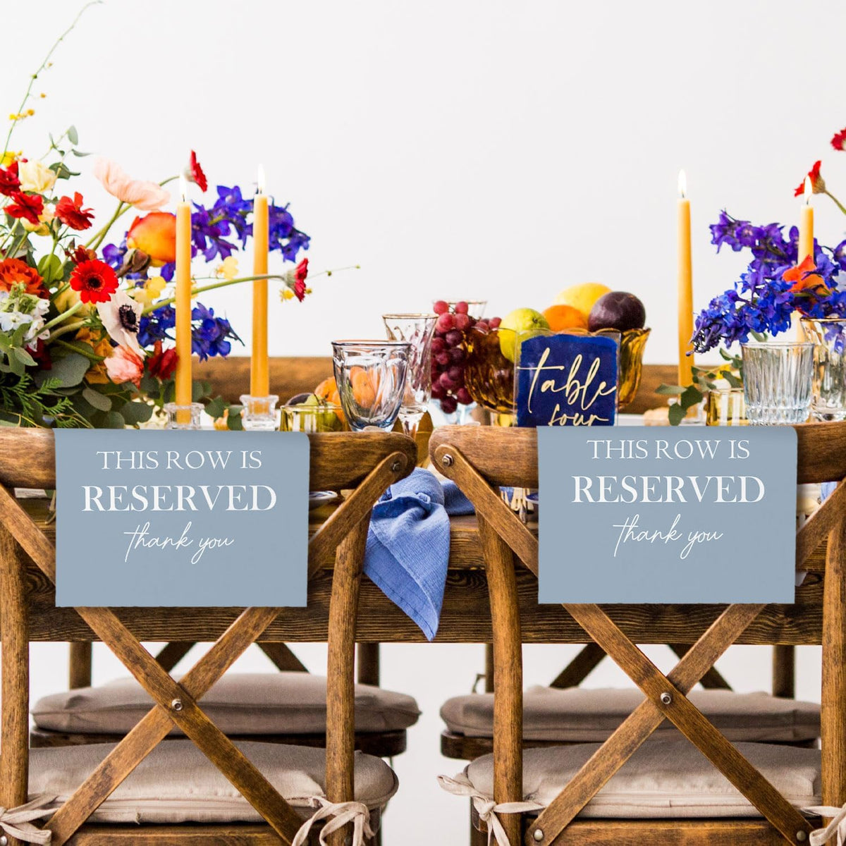 Reserved Seating Chair Signs, This Row Is Reserved Pew Cloths Seating Placeholder for Church Pews
