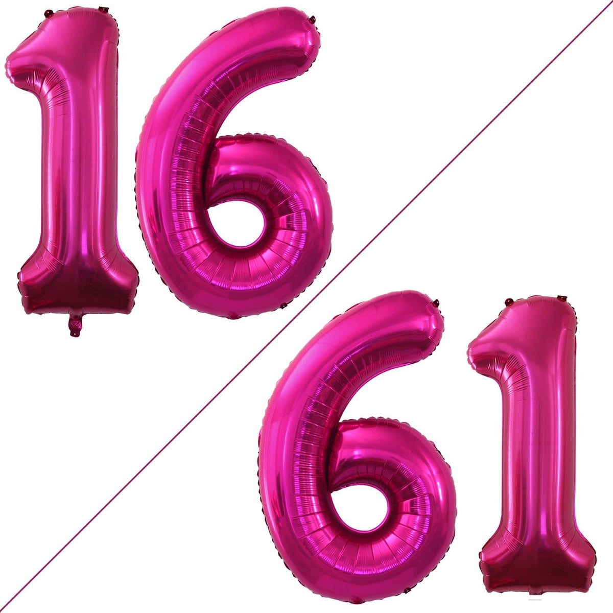 GOER Number 16 Balloons for 16th Birthday Sweet 16 Party Decorations,42 Inch Jumbo Foil Helium 61