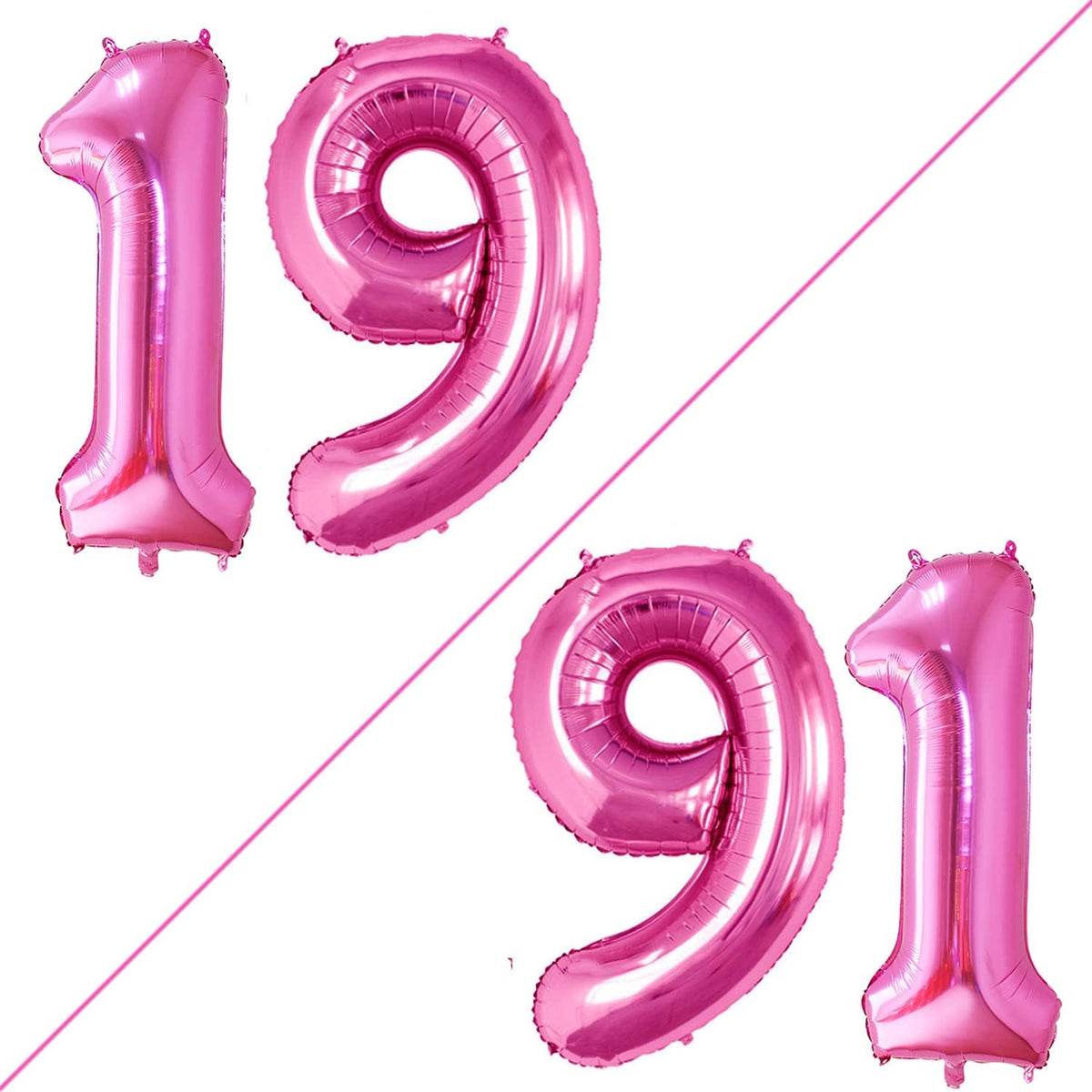 GOER Number 19 Balloons for 19th Birthday Sweet 19 Party Decorations,42 Inch Jumbo Foil Helium 91