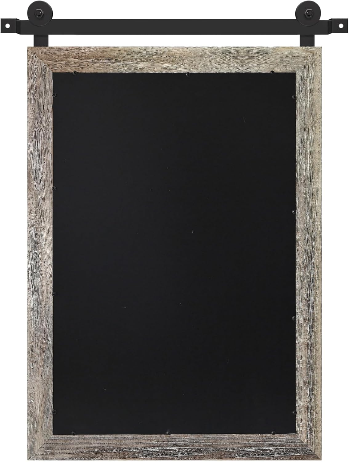 COGOOD Farmhouse Barn Door Mirror - 21 x 30 Rustic Wood Framed Wall Mirror for Bathroom, Living